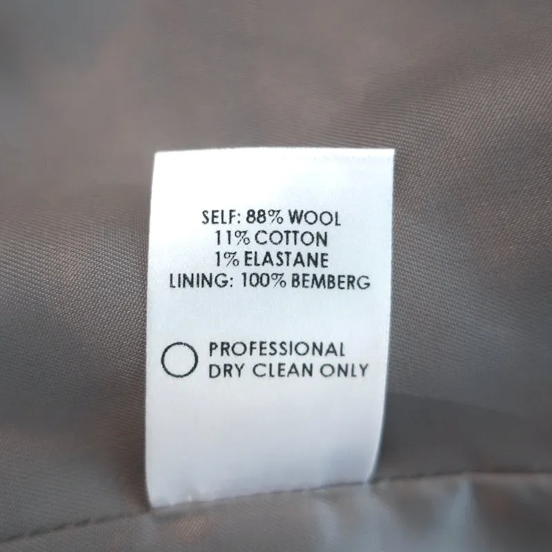 Rosie Assoulin Blazer Gray Stretch Wool Blend Size 6 Single Breasted Jacket