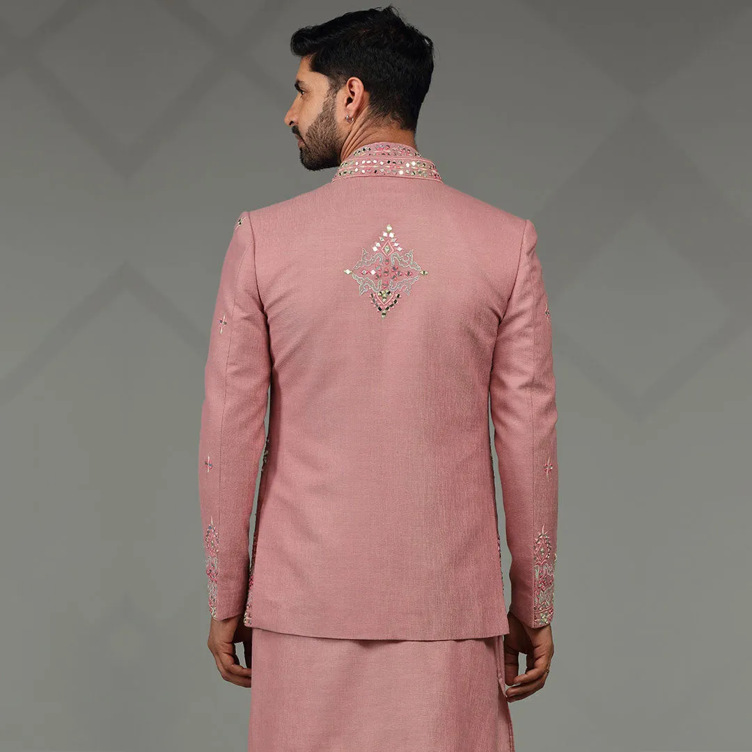 Rosy Fusion  Pink Indowestern for Mens