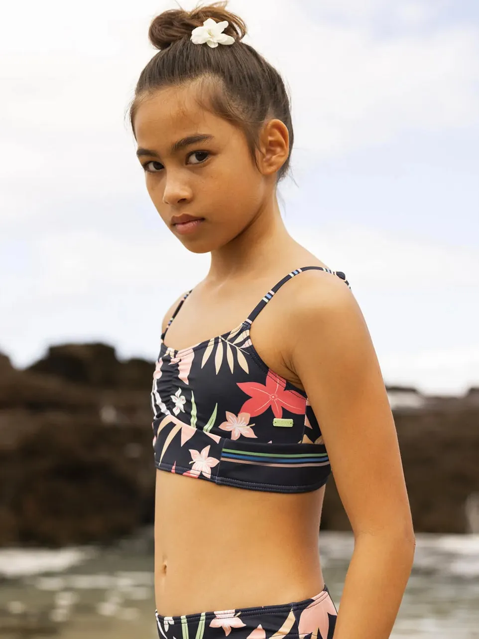 Roxy “Vacay For Life” Cropped Bikini: Size 7 to 12 Years