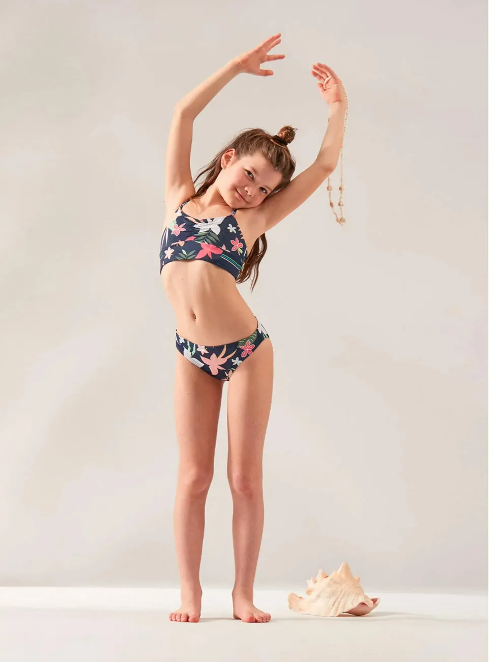 Roxy “Vacay For Life” Cropped Bikini: Size 7 to 12 Years