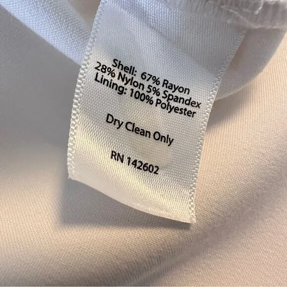 Sail To Sable STS Sleeveless Dress Size 2 White Rayon Nylon Ruffle Hem Womens