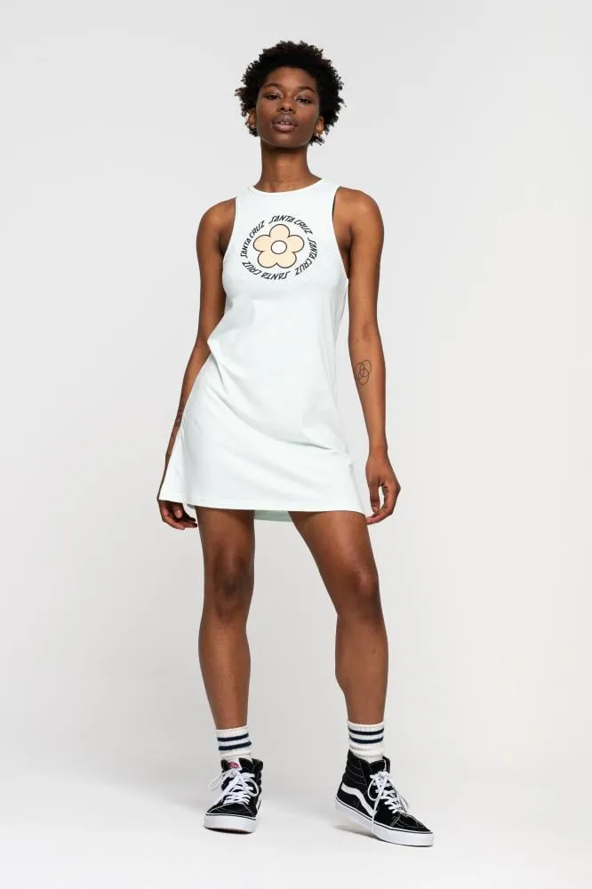 Santa Cruz Womens Dress Daisy Ring Dot Dress - Pure Blue