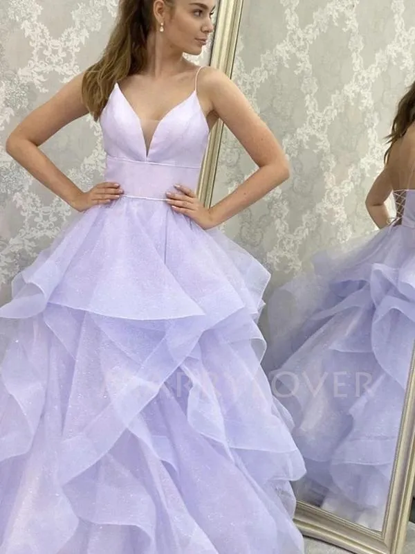 Sexy A-Line Long Evening Prom Dresses, Cheap Custom Sweet Dresses, MR7087