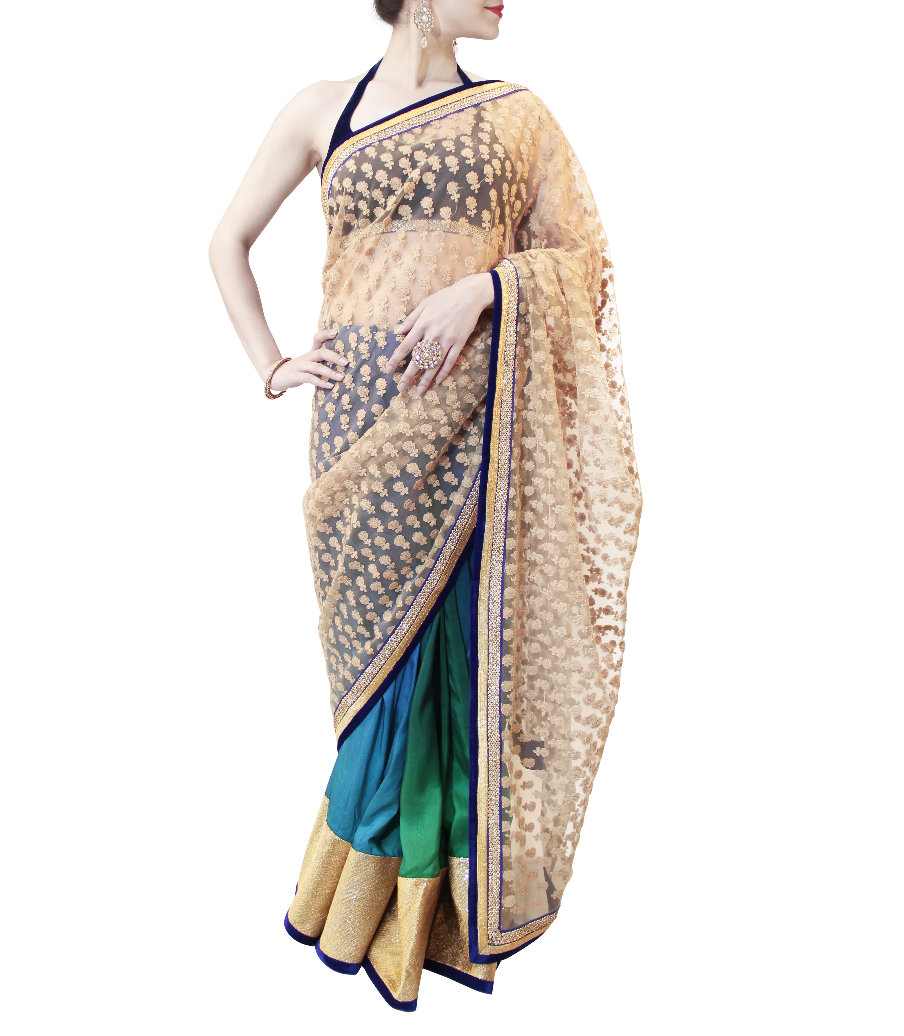 SHADED GREEN SAREE