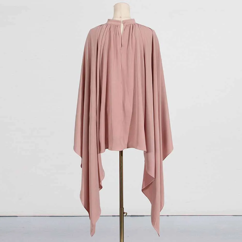 Shawl Ruch Cutout Pants Set 2 PCS Pantsuit