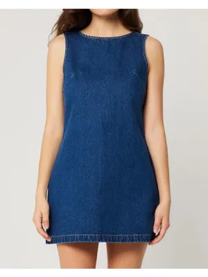 SHIFT DRESS DEEP BLUE
