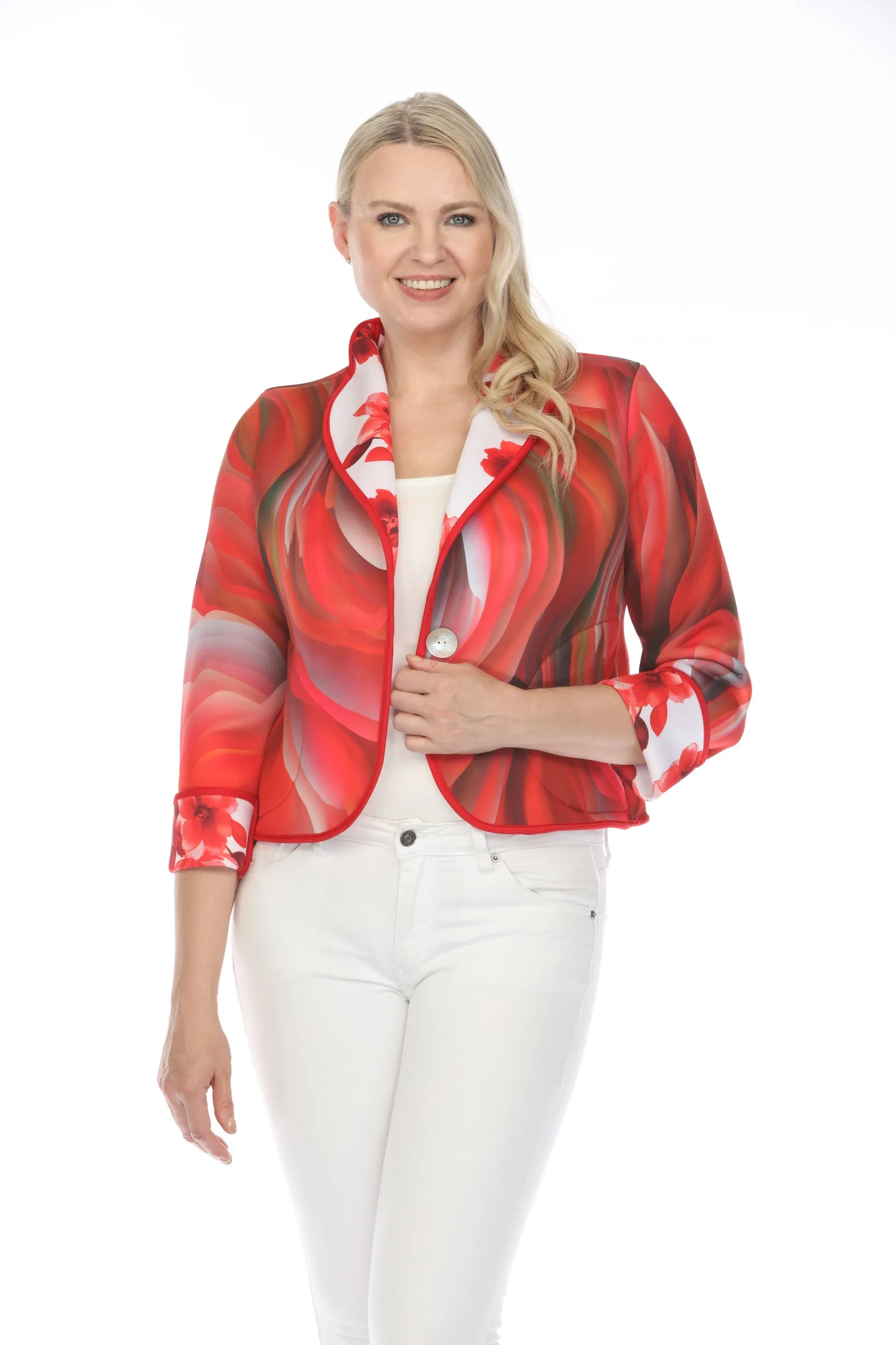 Short Jacket Tropical Flower Red 1050TFR