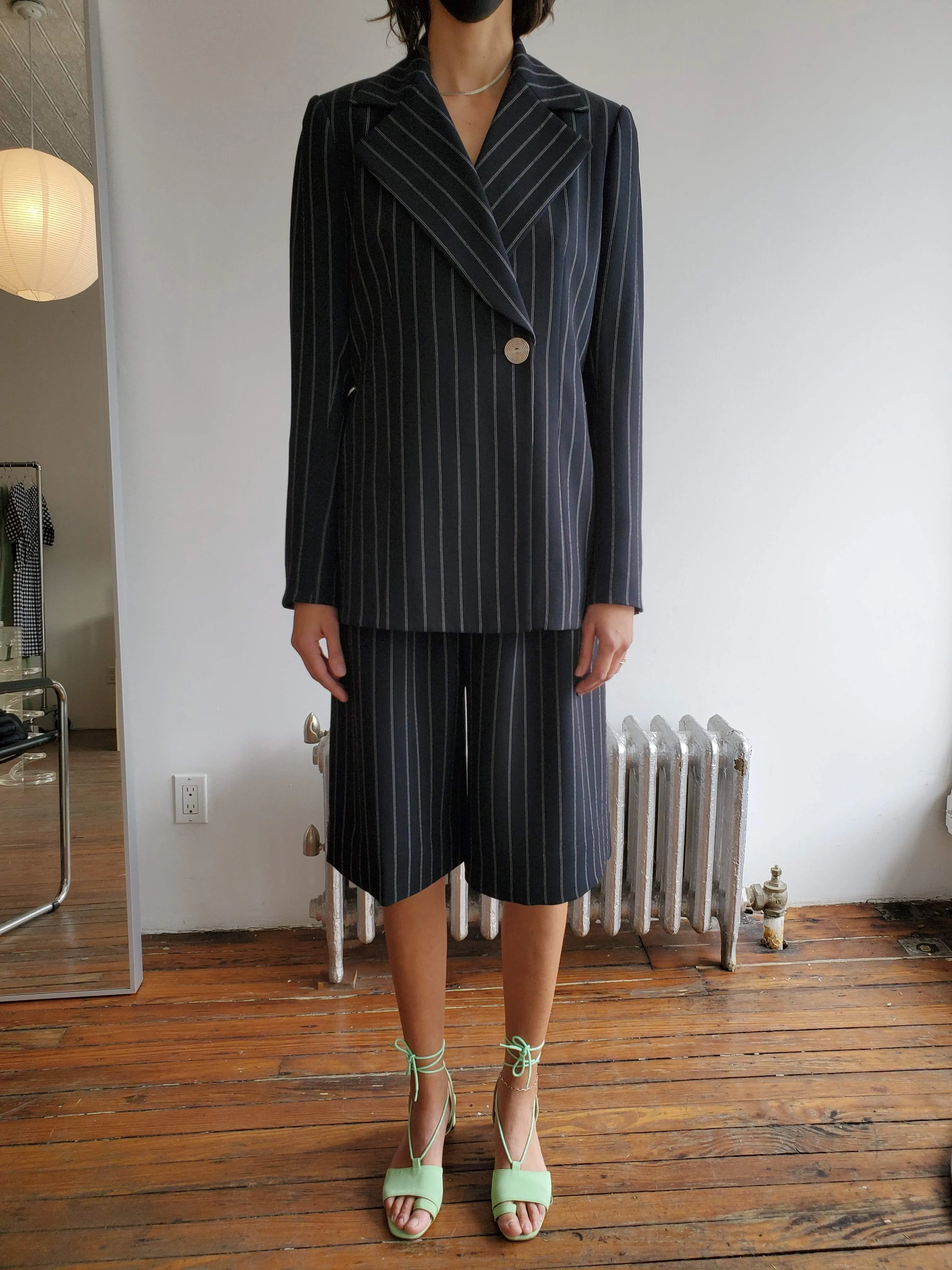 Side Slit Jacket - Pinstripe