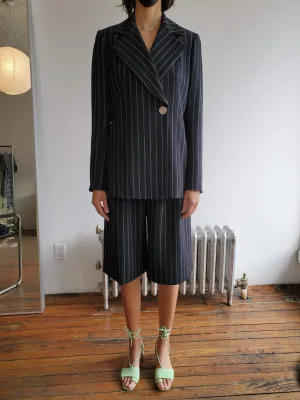 Side Slit Jacket - Pinstripe