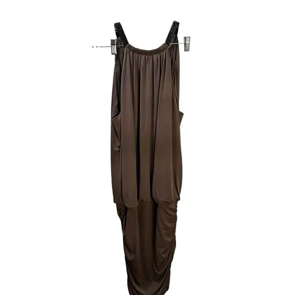 Sleeveless Maxi Dress with Ruched Size 1X NEW