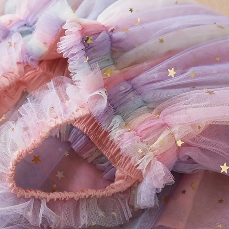 Sleeveless Princess Shimmery Frill Dress