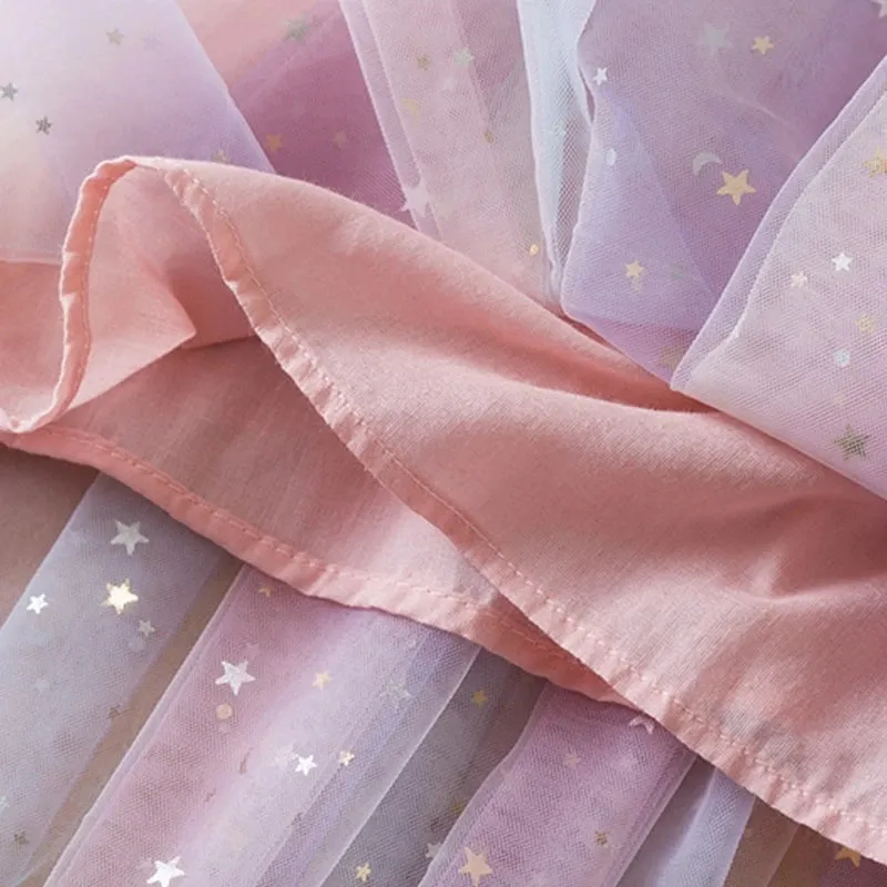 Sleeveless Princess Shimmery Frill Dress
