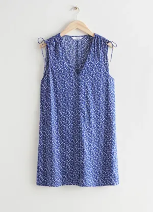Sleeveless Printed Mini Dress