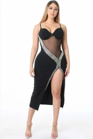 SLEEVELESS SPAGHETTI DRESS
