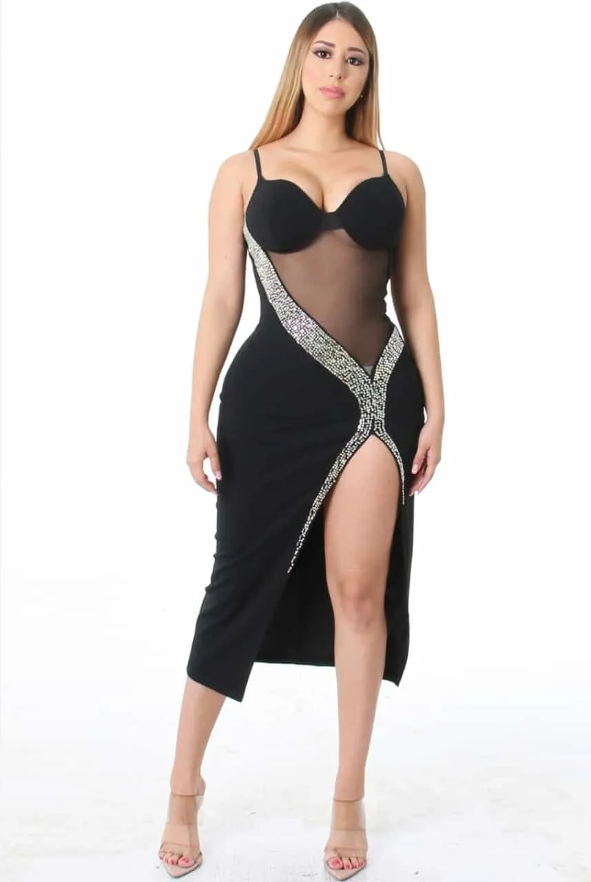 SLEEVELESS SPAGHETTI DRESS