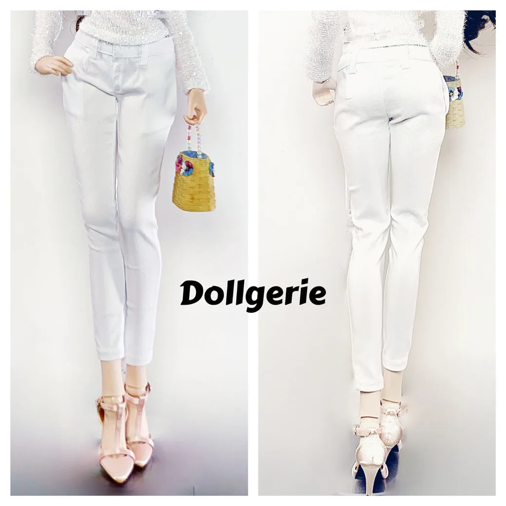 Slim White Long Pants for SmartDoll