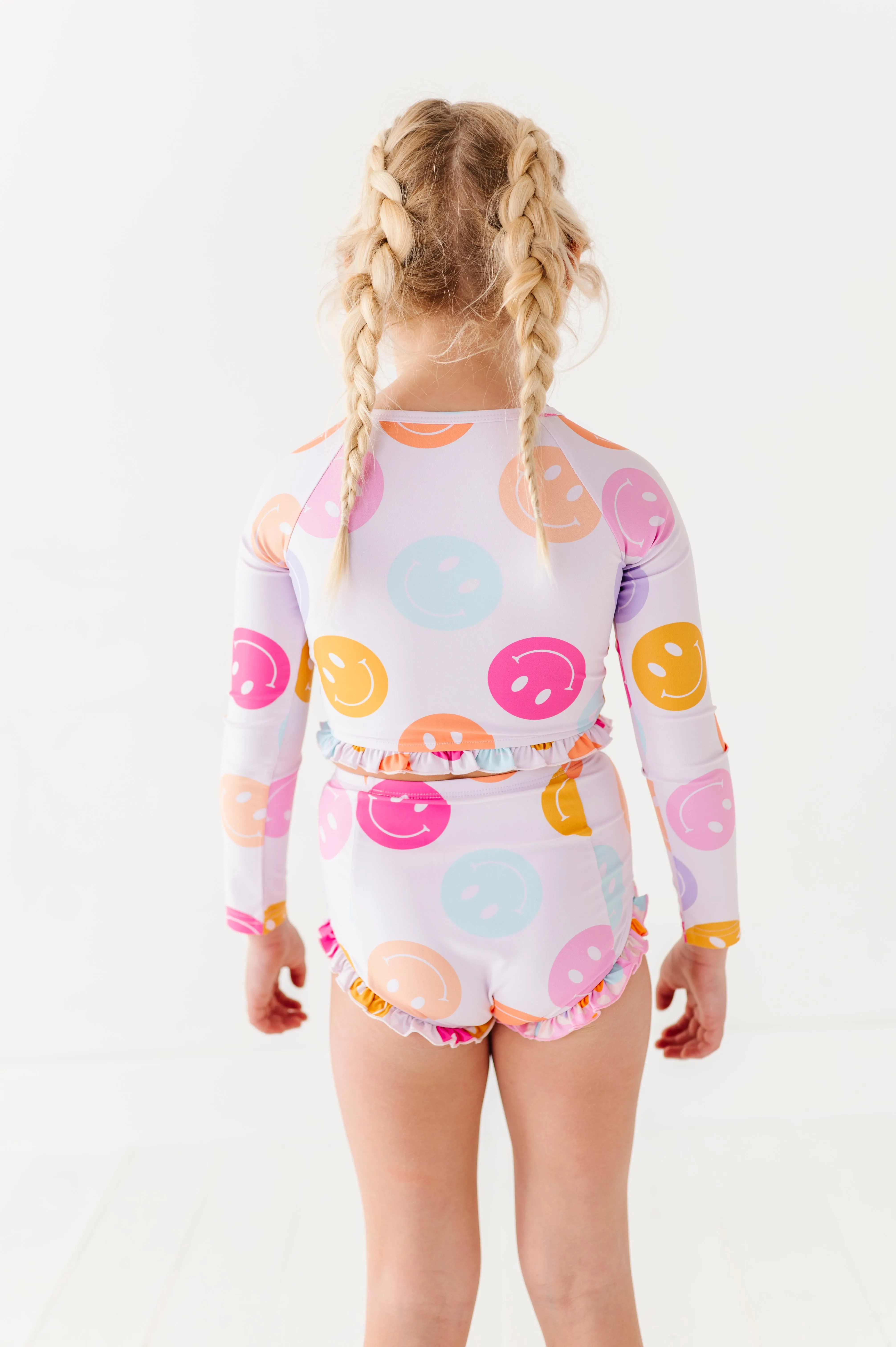 Smilies: 1/4th Zip Rashguard TWO-PIECE
