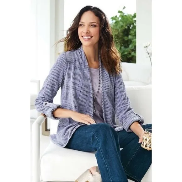 SOFT SURROUNDINGS | Smoky Lavender Warwick Topper Blazer