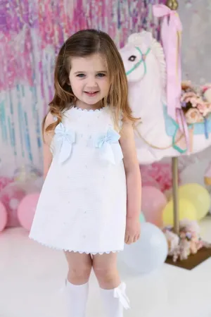 SS25 Baby Girls Blue A Line Dress