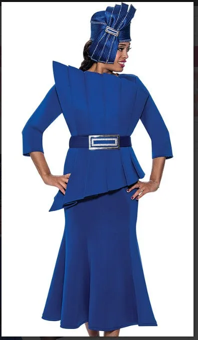 Stellar Looks 1672 2PC  3/4 Inch Sleeves A-Line Skirt Suit Ready For Church