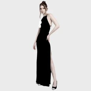 Strappy Sleeveless Flower Maxi Bandage Dress HL9791