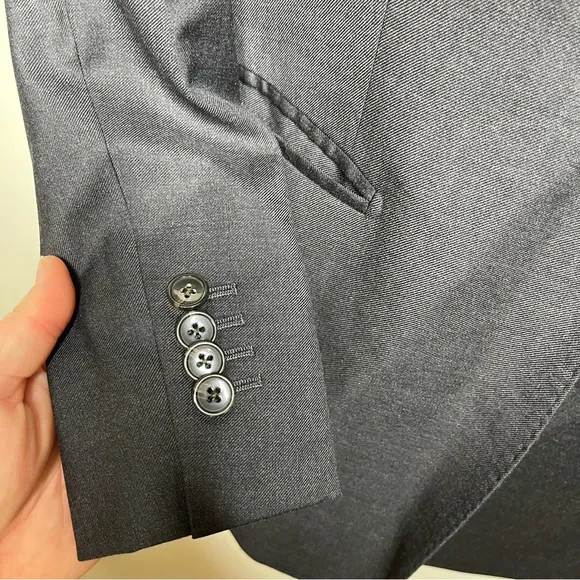 Suistudio Cameron 100% wool grey one button closure blazer sz IT 40 US 4