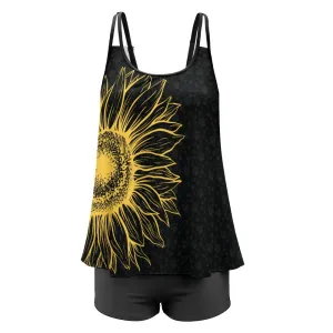 Sunflower Swimsuit Suit Tankini