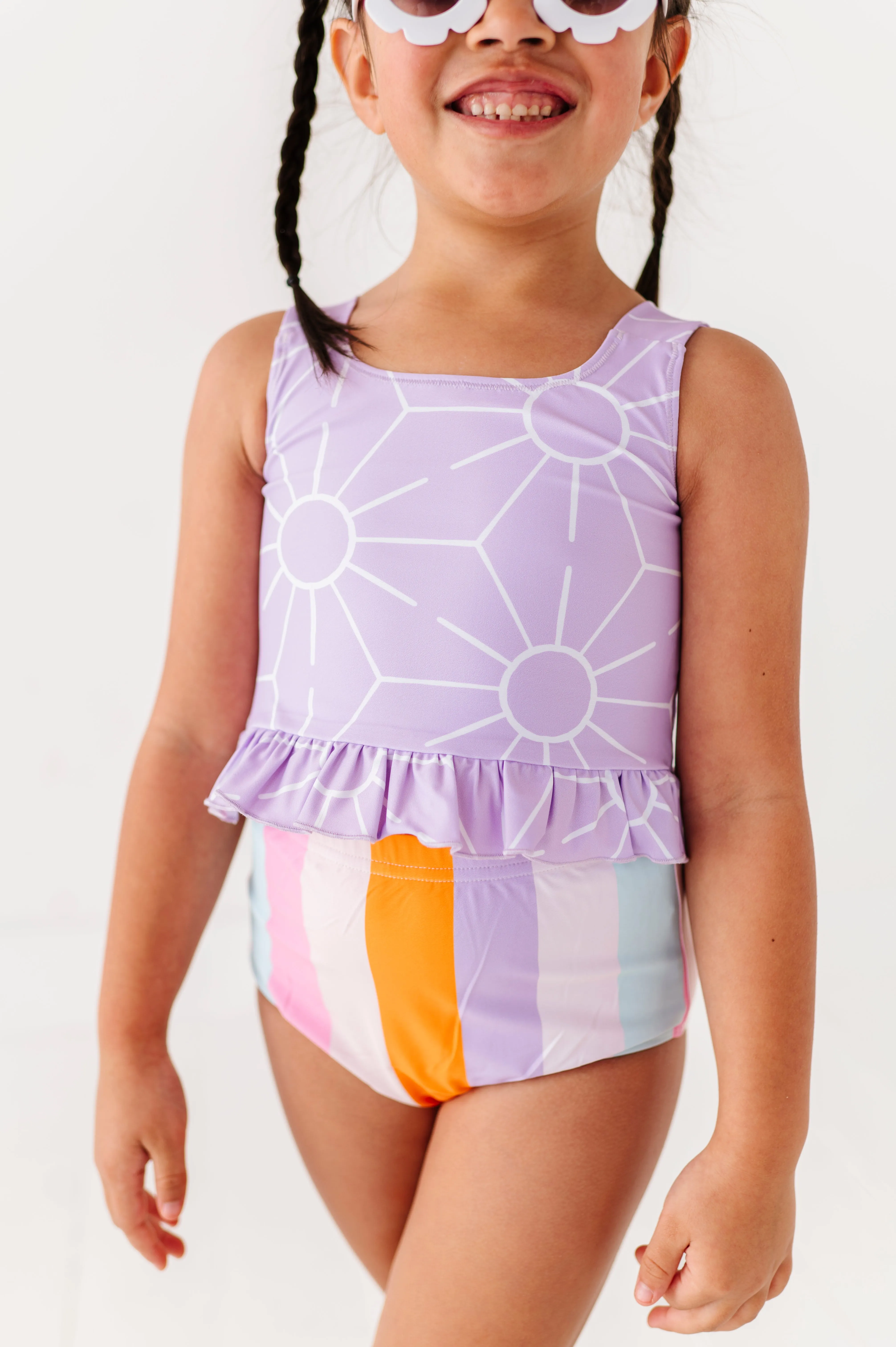 Sunny   Stripes: Ruffle TWO-PIECE Tankini