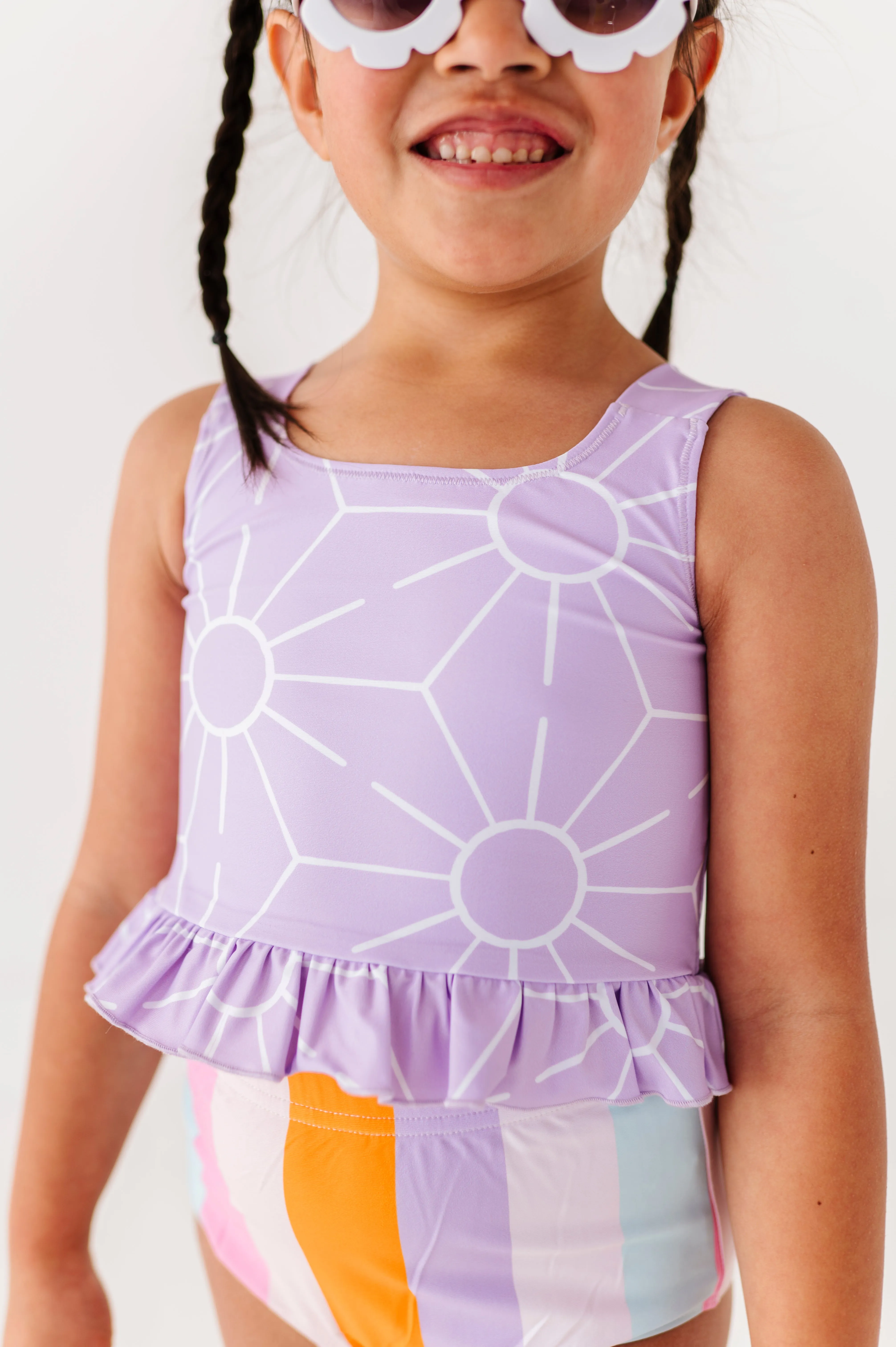 Sunny   Stripes: Ruffle TWO-PIECE Tankini