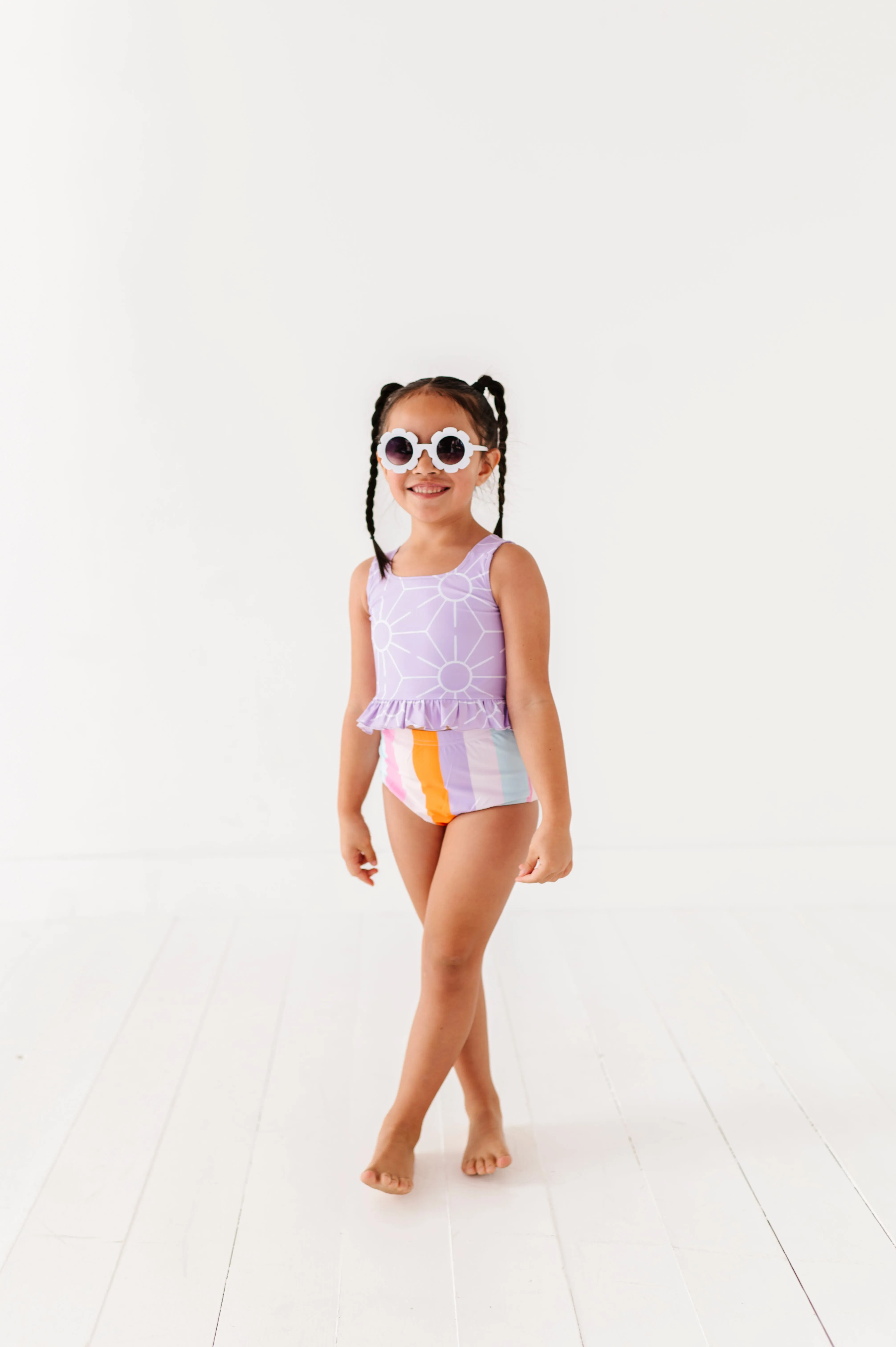 Sunny   Stripes: Ruffle TWO-PIECE Tankini
