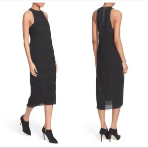 Superfine black sleeveless midi dress S NWT