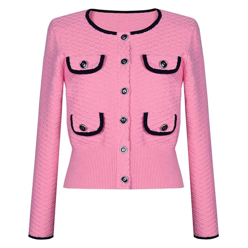 Tailored Button-Up Cardigan Jacket   Wide-Leg Pantsuits Two Pieces Formal Suit