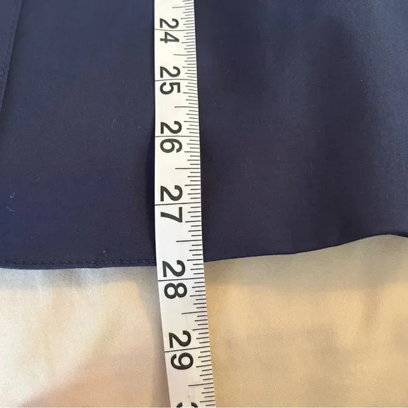 Talbots Women 10 Petite Navy Single Breasted Blazer Jacket Cotton Blend Stretch
