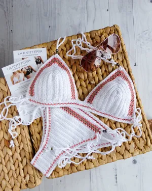 Tamarillo Two Piece Crochet Bikini With Beads