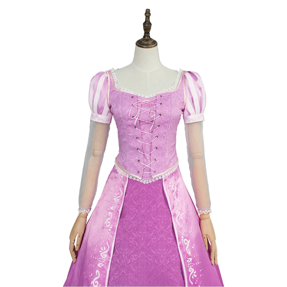 Tangled Rapunzel Cosplay Costume Women Princess Dress Outfits Halloween Carnival Party Disguise Suit