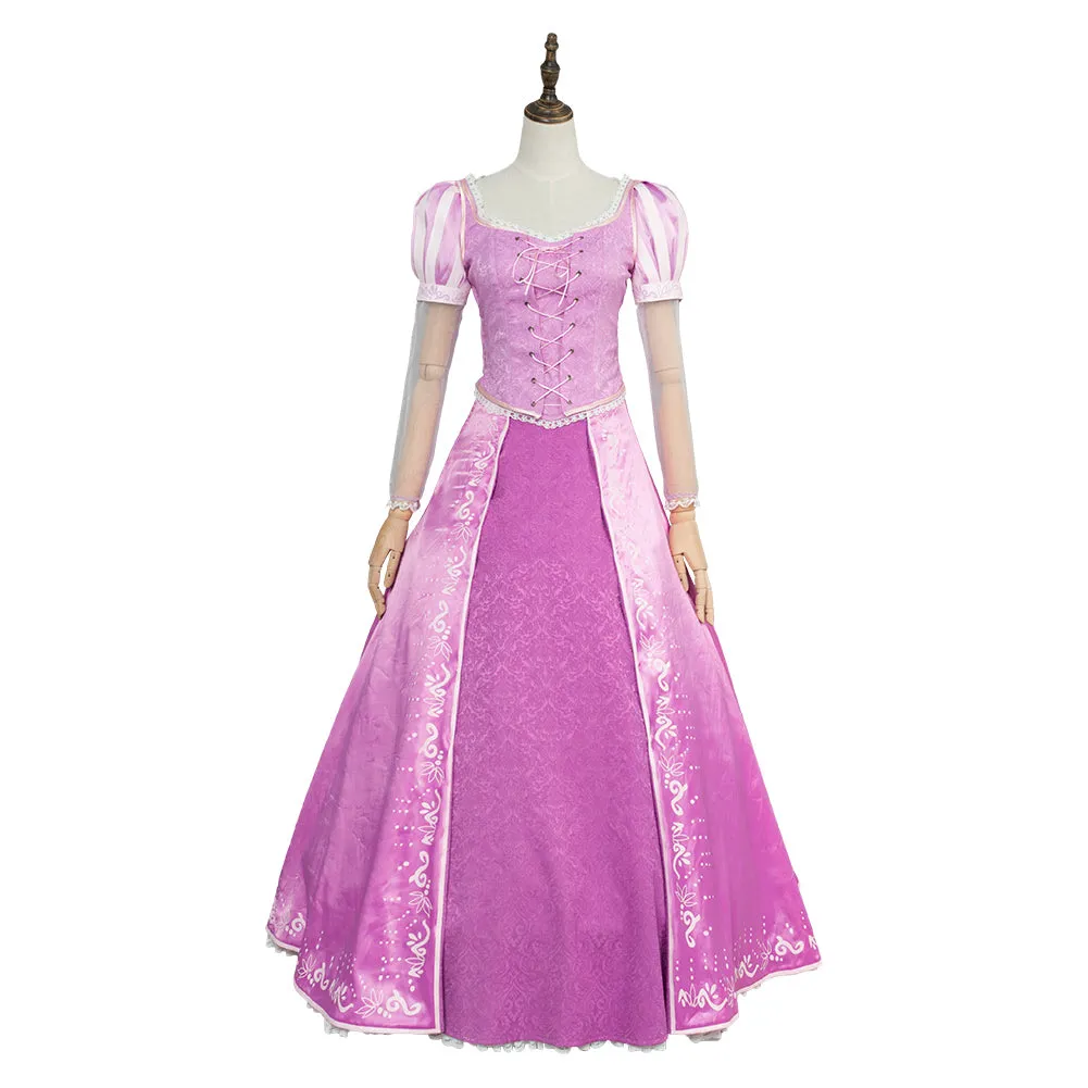 Tangled Rapunzel Cosplay Costume Women Princess Dress Outfits Halloween Carnival Party Disguise Suit