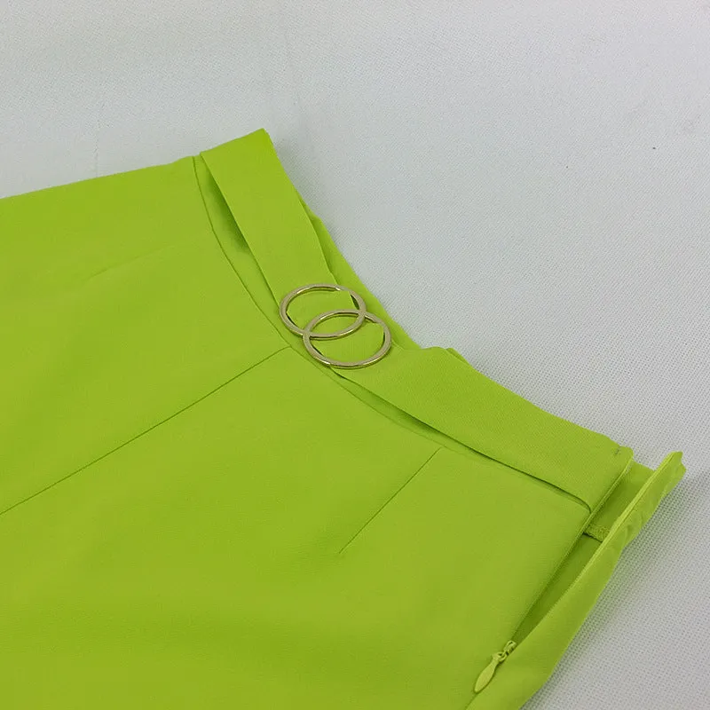Temperament Tumbling Collar Suit Jacket Shorts Solid Color Two-piece Women's Clothing