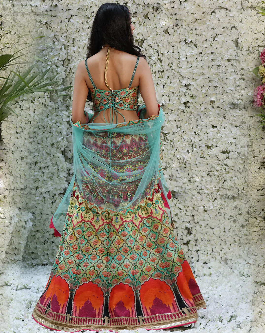 The Sunset Taj Lehenga