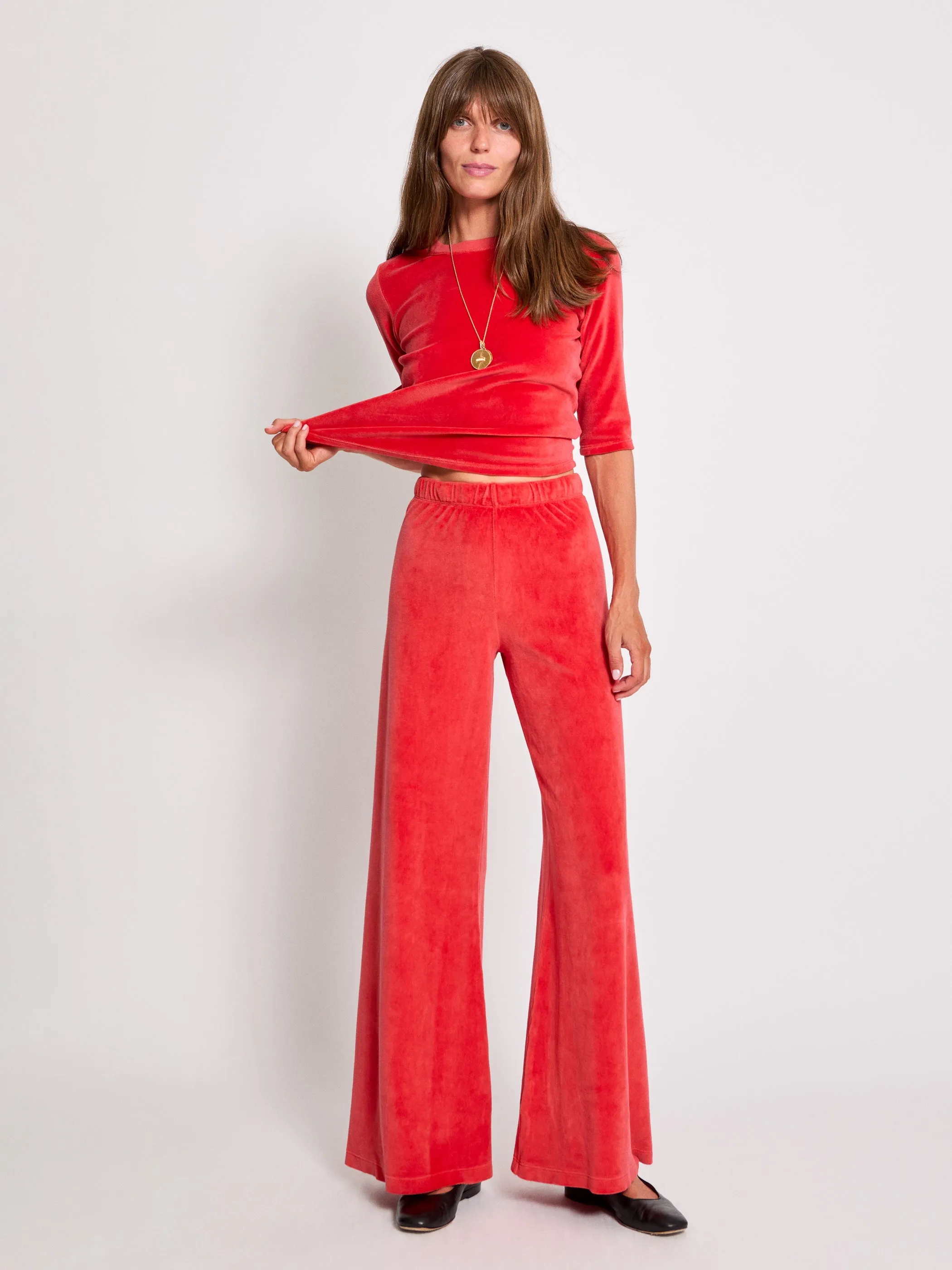 The Zephyra Flare Pants in Velour