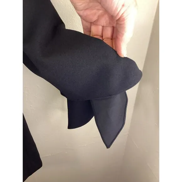 TIBI BLACK Shift Tie Cuffs Bracelet Sleeve Off Shoulder Short Jersey Dress 4