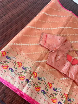 Tissue Kota silk saree