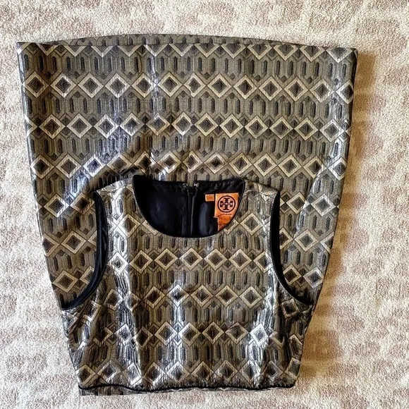 Tory Burch Silver Embellished Dress