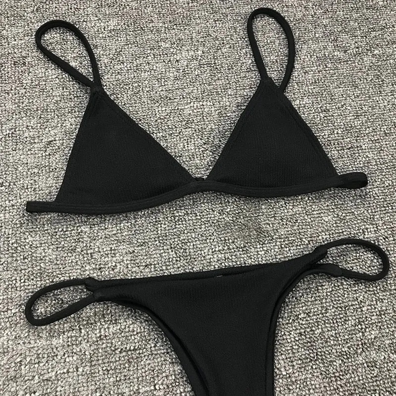 Triangle bikini micro two-piece suit String swimsuit