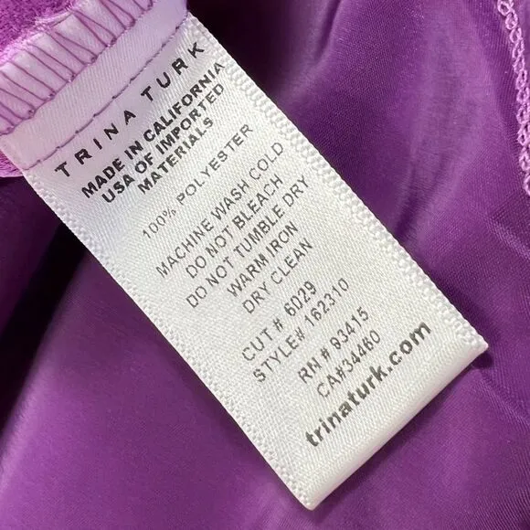 Trina Turk purple resort tunic shift dress
