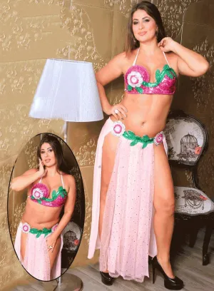 Two piece dance suit