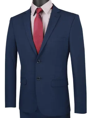 Ultra Slim Fit Stretch Wool Feel Suit (Navy) USDX-1