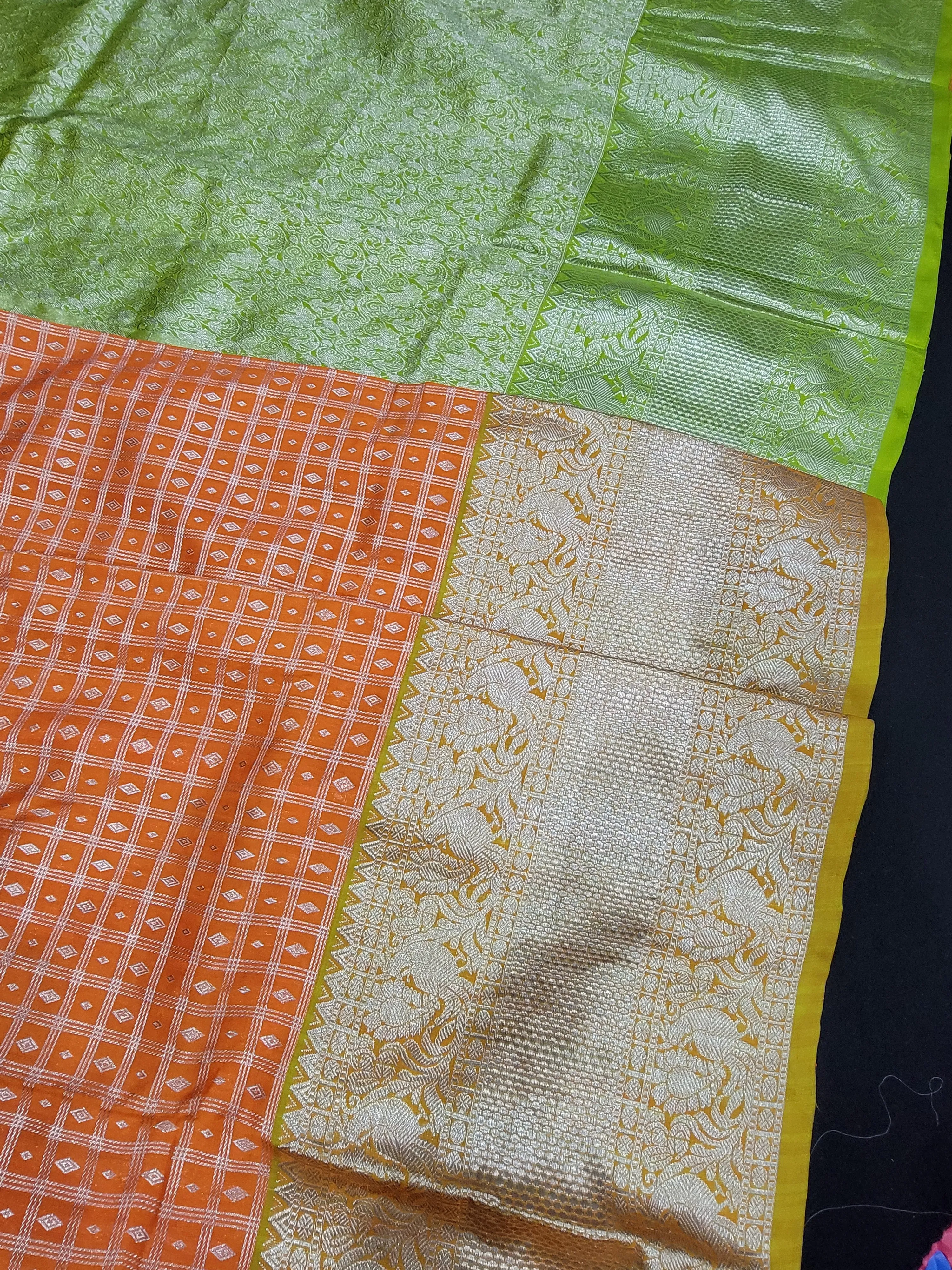 Venkatagiri Silk Saree w/ Hand worked Blouse