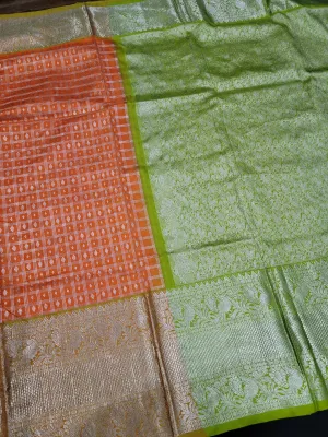 Venkatagiri Silk Saree w/ Hand worked Blouse