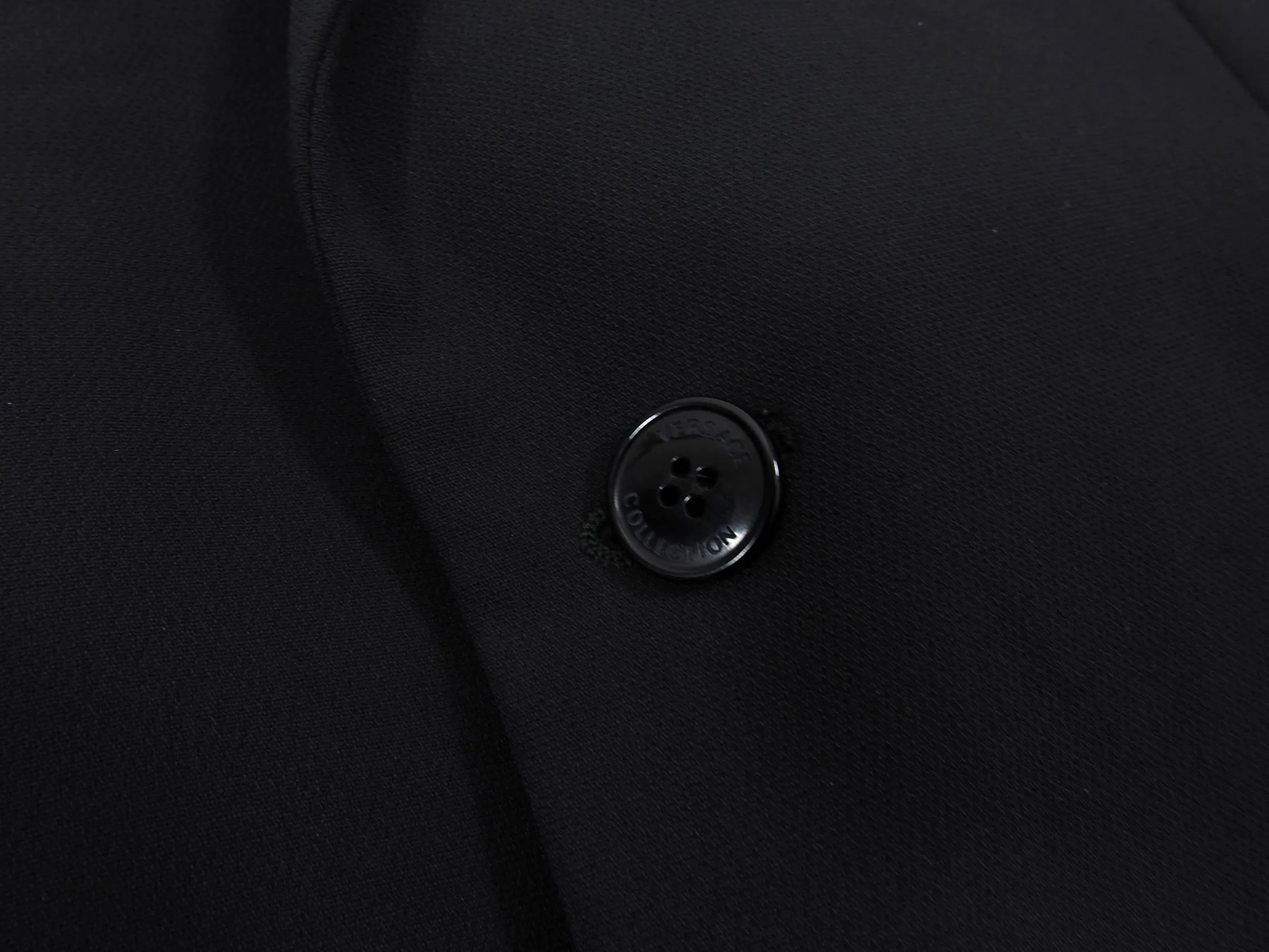 Versace Collection By Gianni Versace Two Piece Wool Blend Black Suit - 38
