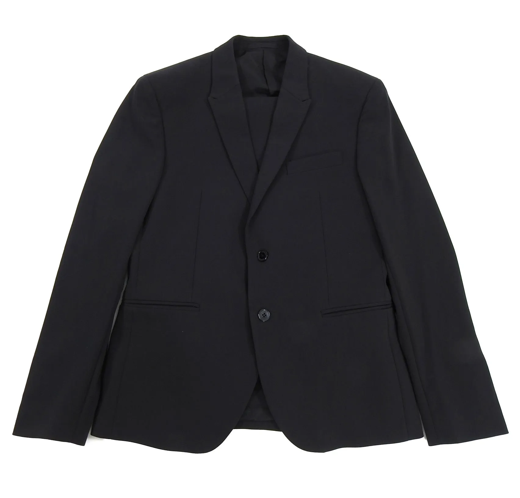 Versace Collection By Gianni Versace Two Piece Wool Blend Black Suit - 38